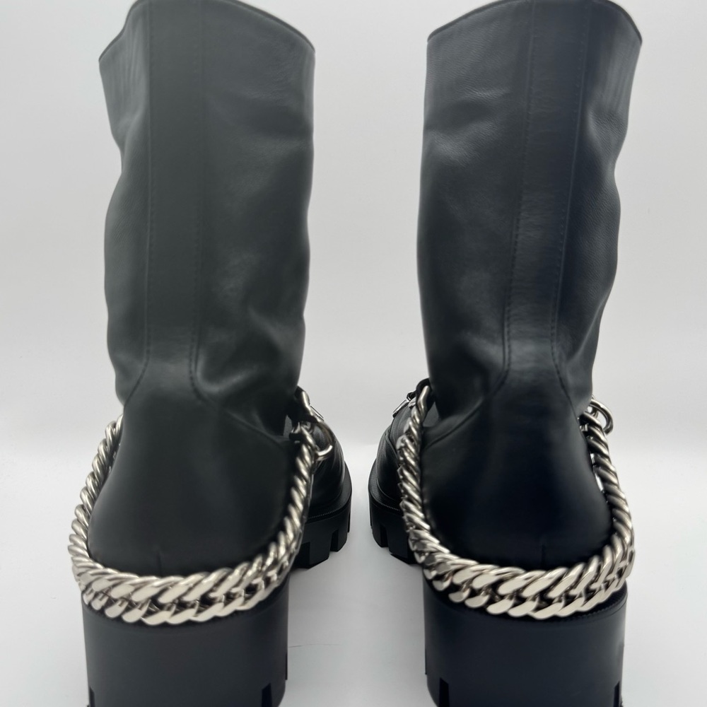 Christian Louboutin Our Georges Calf Flat Ankle Combat Moto Biker Boots Sz 36 - Picture 7 of 9